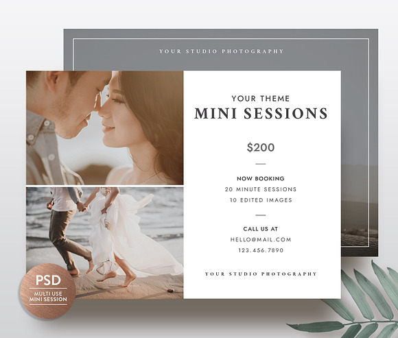 Mini Session Template in Flyer Templates - product preview 2
