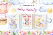 SALE! Mice Family - Watercolor Set