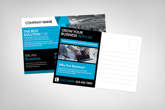 Business Leadership Conference Card in Postcard Templates - product preview 1
