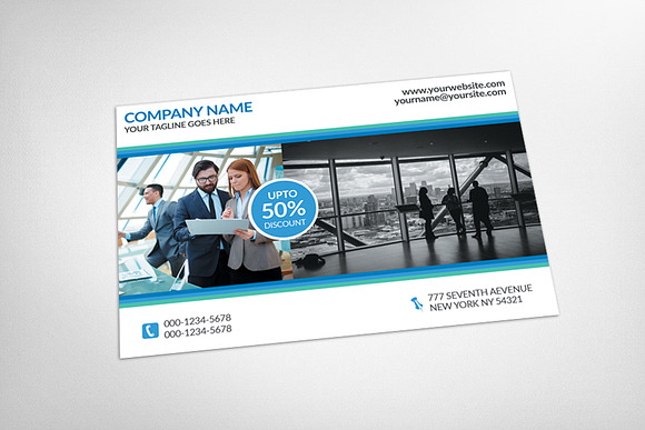 Corporate Business Postcard Template in Postcard Templates - product preview 1