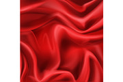 Red silk folded fabric background