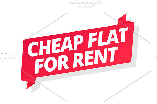 Cheap flat for rent. Word on red