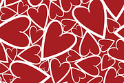 3 seamless patterns with hearts