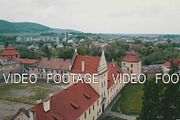 aerial view, Old polish castle in
