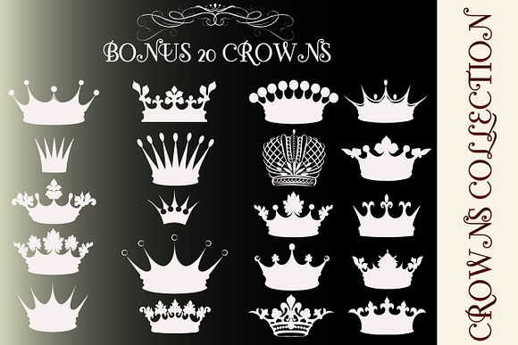 A collection of engraved crowns in Objects - product preview 3