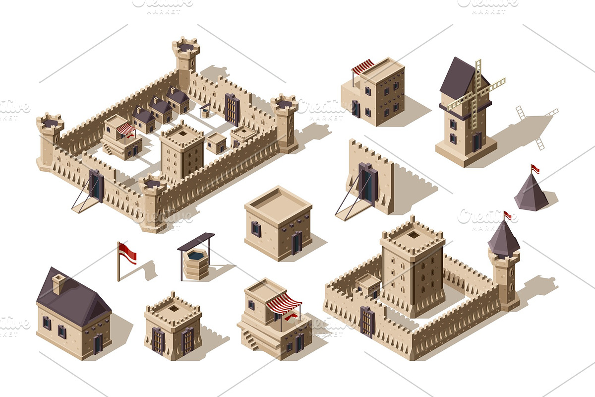 Medieval buildings. Ancient in Graphics - product preview 8