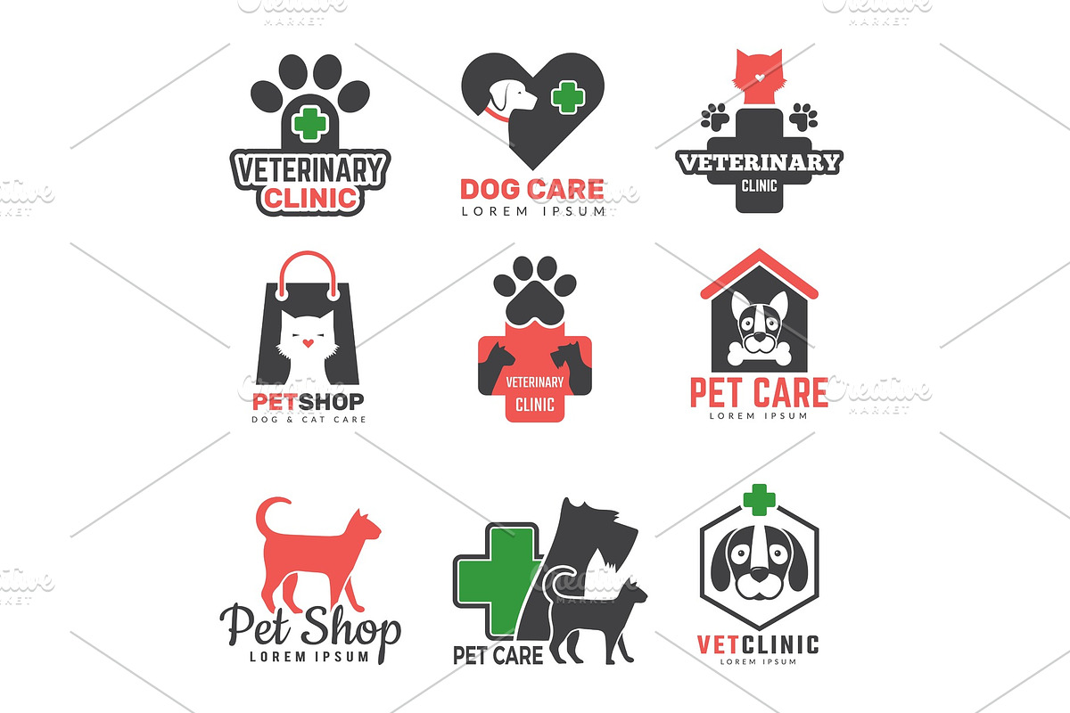 Pets Shop Logo Veterinary Clinic Custom Designed Graphics