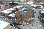 aerial view, america, winter, snow