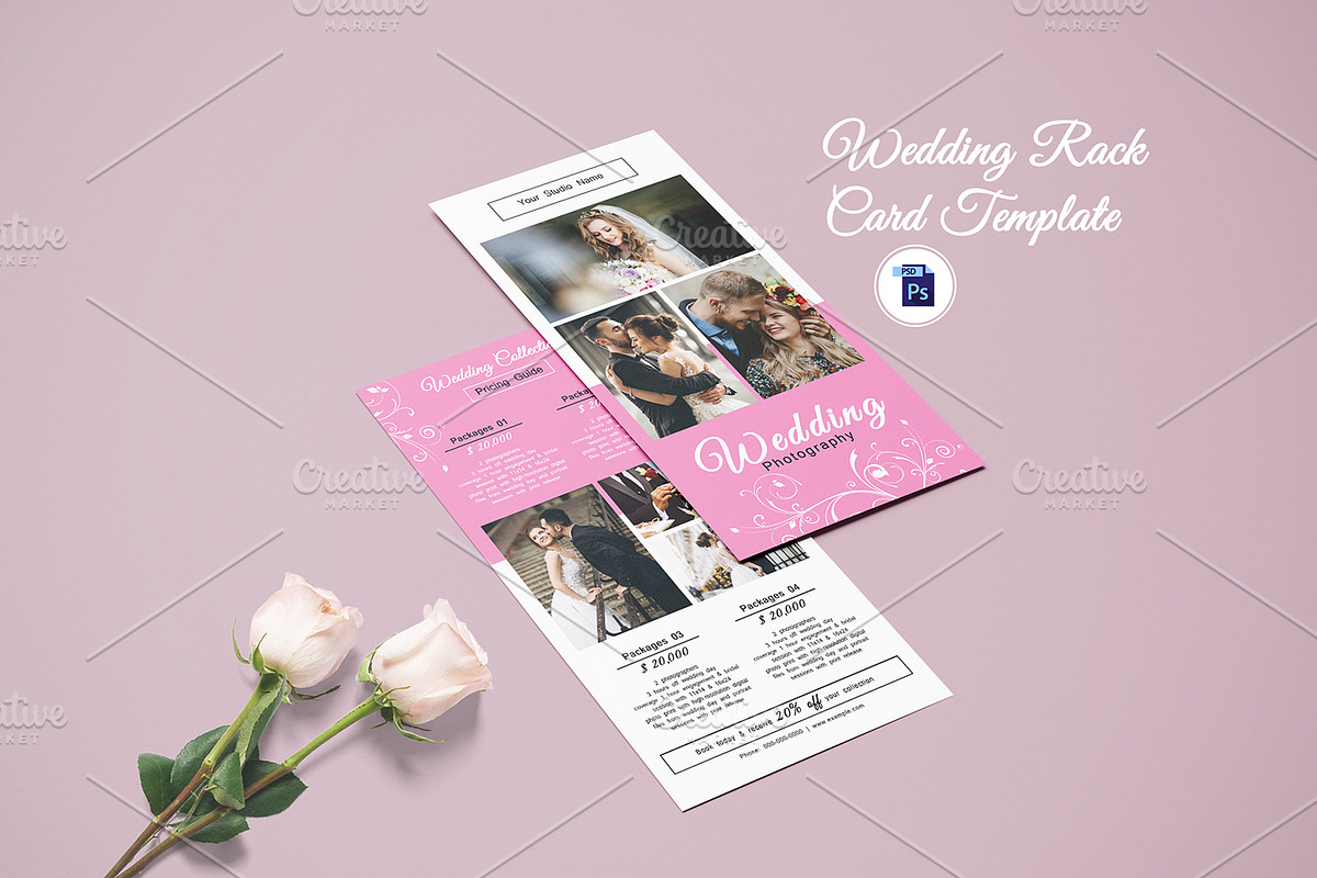 Photographer Rack card V13 in Flyer Templates - product preview 8