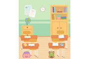 Classroom with School Furniture