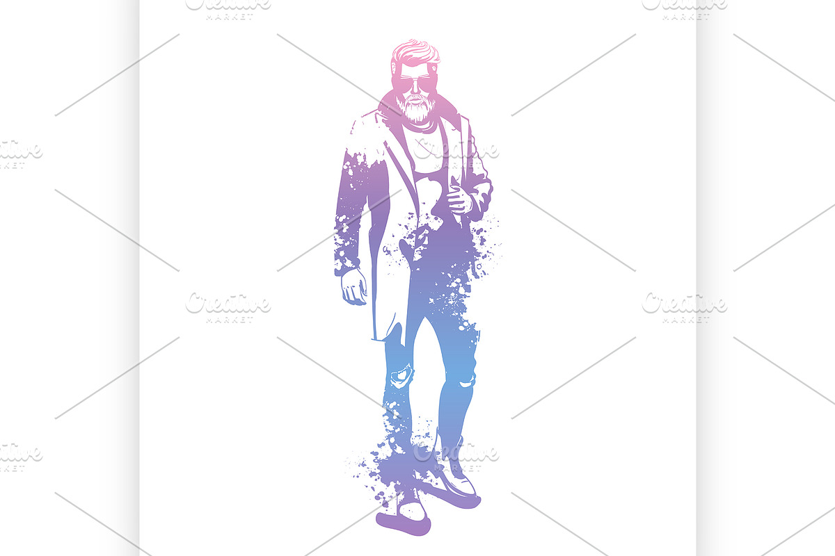 Vector man model in Illustrations - product preview 8