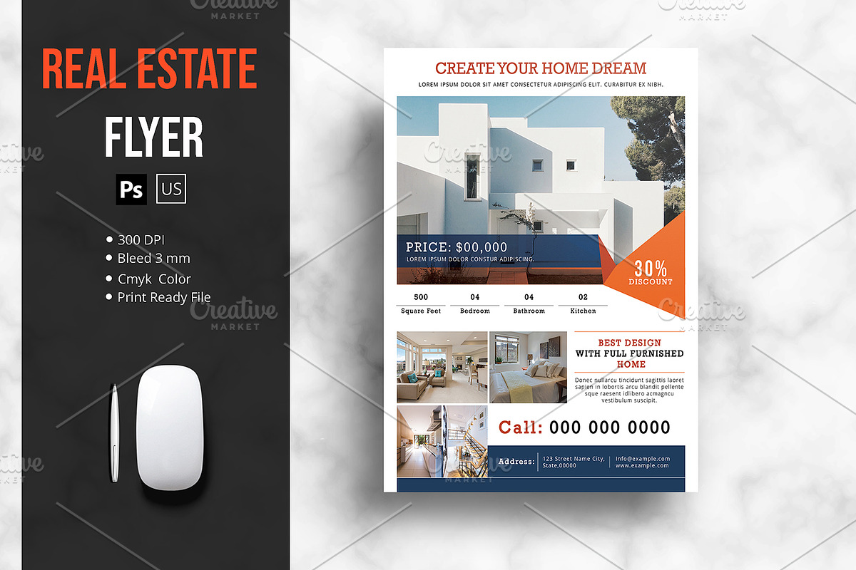 Real Estate Flyer V1063 in Flyer Templates - product preview 8