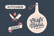 Set vintage graphic and typography