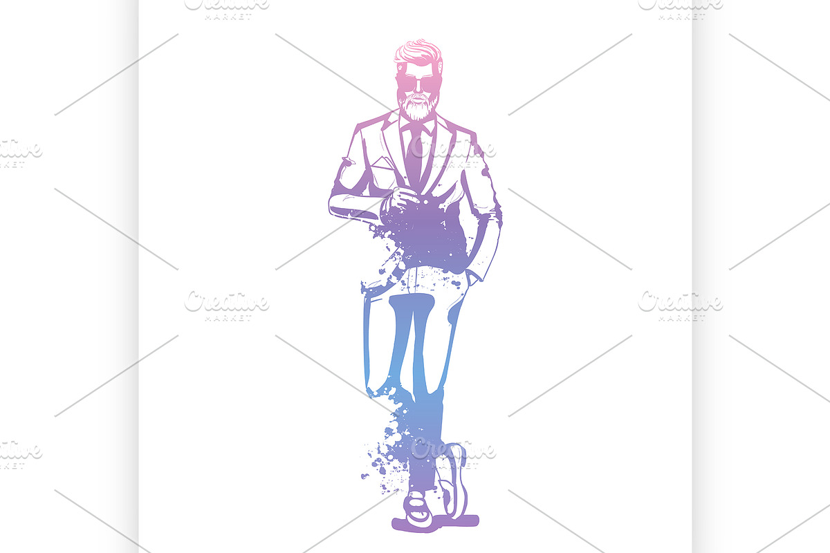Vector man model in Illustrations - product preview 8