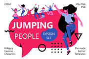 Jumping People Design Set