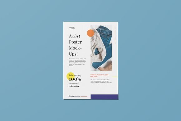 A4 Flyer / Poster Mockup in Print Mockups - product preview 5