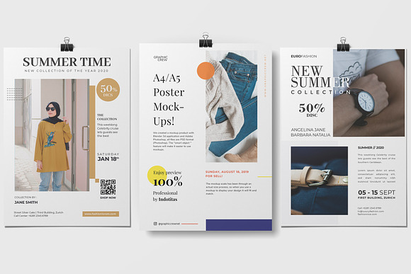A4 Flyer / Poster Mockup in Print Mockups - product preview 30