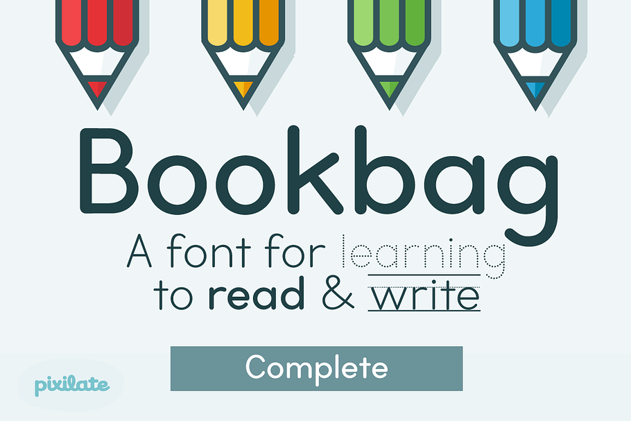 Bookbag school font in Sans-Serif Fonts - product preview 8