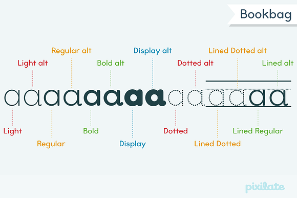 Bookbag school font in Sans-Serif Fonts - product preview 3