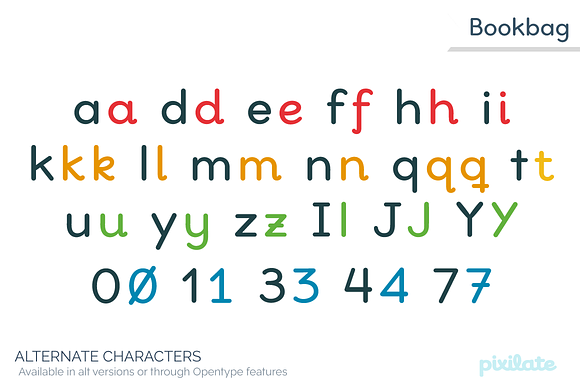 Bookbag school font in Sans-Serif Fonts - product preview 5