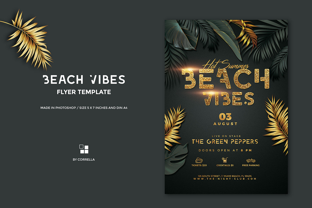 Beach Vibes Party Flyer in Flyer Templates - product preview 8
