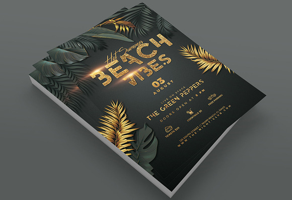 Beach Vibes Party Flyer in Flyer Templates - product preview 1