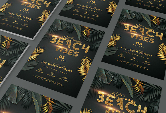 Beach Vibes Party Flyer in Flyer Templates - product preview 2