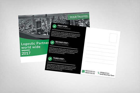 Management Consulting Postcard in Postcard Templates - product preview 1