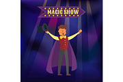 Magic show vector illustration