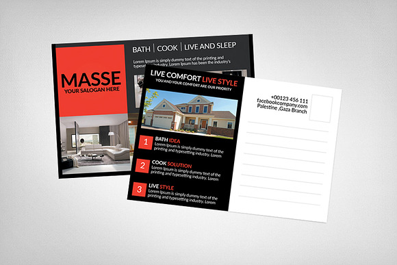 Modern Real Estate Postcard Template in Postcard Templates - product preview 1
