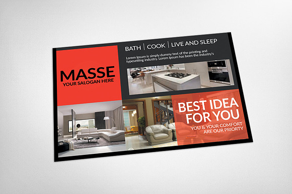 Modern Real Estate Postcard Template in Postcard Templates - product preview 2