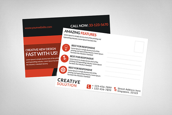 Multi Use Business Post Card in Postcard Templates - product preview 1