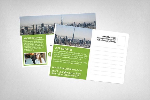 Private Bank Postcard Template in Postcard Templates - product preview 1