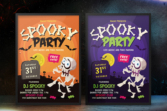 HALLOWEEN PARTY FLYER SET 2 in Flyer Templates - product preview 2
