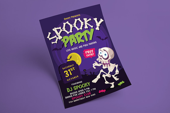 HALLOWEEN PARTY FLYER SET 2 in Flyer Templates - product preview 4