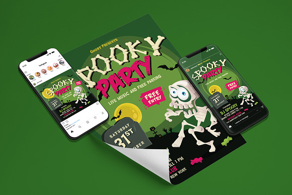 HALLOWEEN PARTY FLYER SET 2 in Flyer Templates - product preview 5
