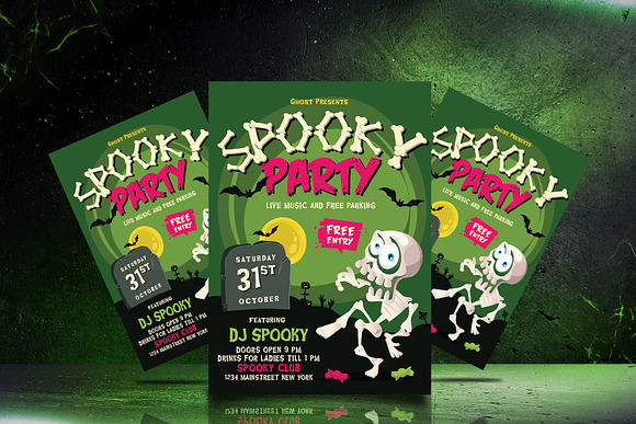 HALLOWEEN PARTY FLYER SET 2 in Flyer Templates - product preview 6