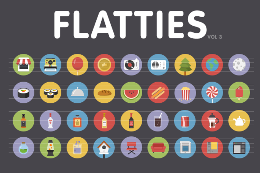 Flatties Vol 3 - Flat style icon set in Cool Icons - product preview 8