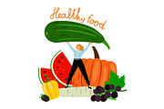 Organic healthy food concept