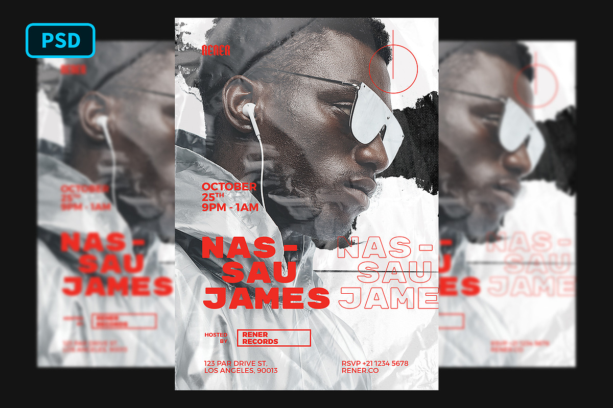 Hip Hop DJ Flyer Template in Flyer Templates - product preview 8
