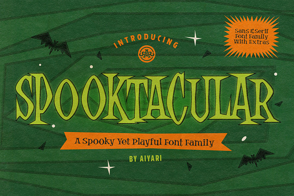 Spooktacular Font Family + Extras
