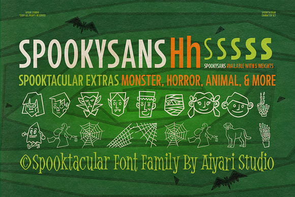 Spooktacular Font Family + Extras in Display Fonts - product preview 2