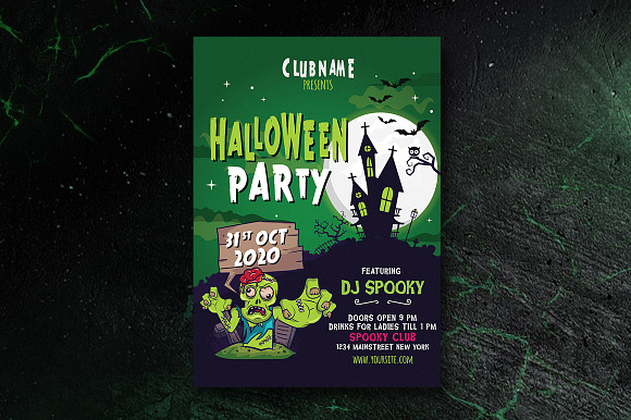 HALLOWEEN PARTY FLYER SET 4 in Flyer Templates - product preview 1