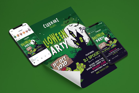 HALLOWEEN PARTY FLYER SET 4 in Flyer Templates - product preview 3