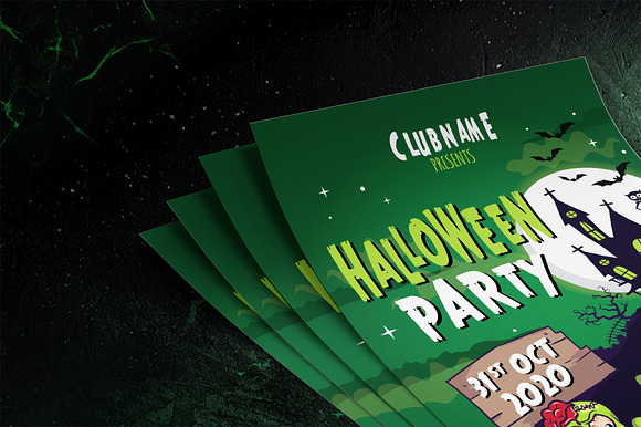 HALLOWEEN PARTY FLYER SET 4 in Flyer Templates - product preview 7