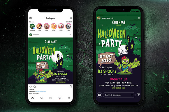 HALLOWEEN PARTY FLYER SET 4 in Flyer Templates - product preview 8
