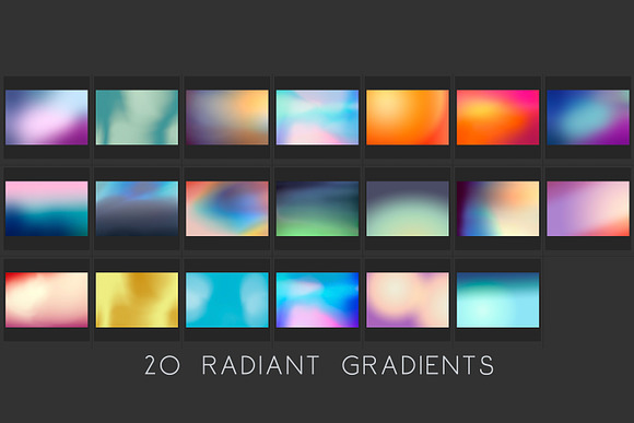 20 Radiant Gradient Backgrounds in Textures - product preview 1