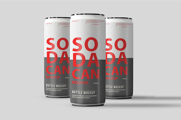 Soda Can Mockup Pack - vol2 in Mockup Templates - product preview 5
