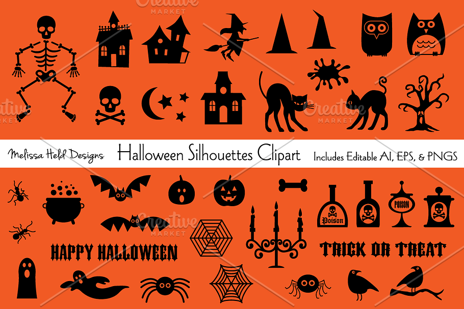 Halloween Silhouettes Clipart