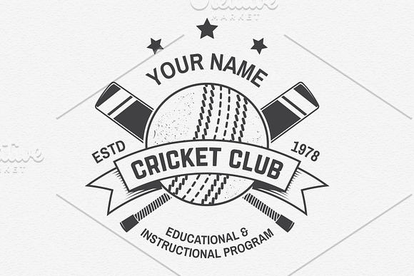 Cricket Club Collection in Logo Templates - product preview 2